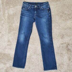 Silver Jeans Dark Blue Straight Leg Women's Jeans